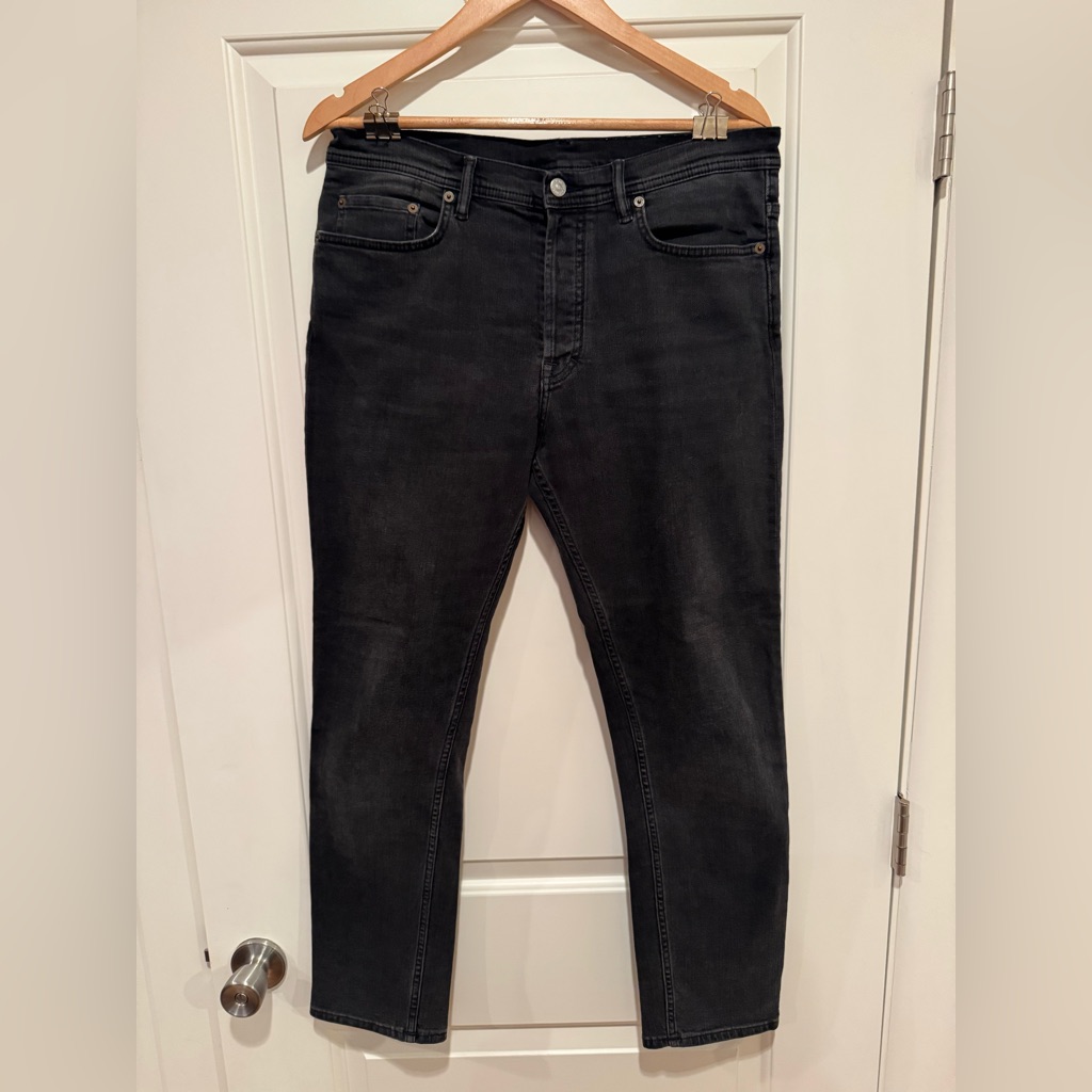Acne Studios Black Slim-Fit River Jeans